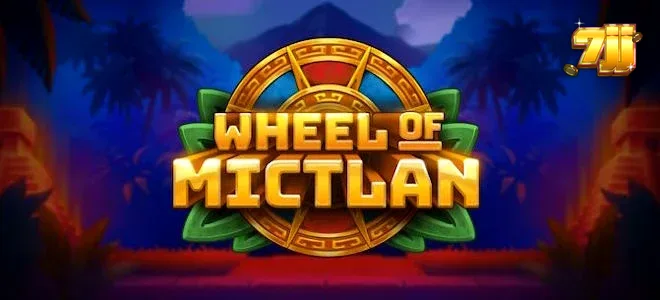 Cena atmosférica de selva com elementos de pedra antiga e símbolos de sorte no slot Wheel of Mictlan.